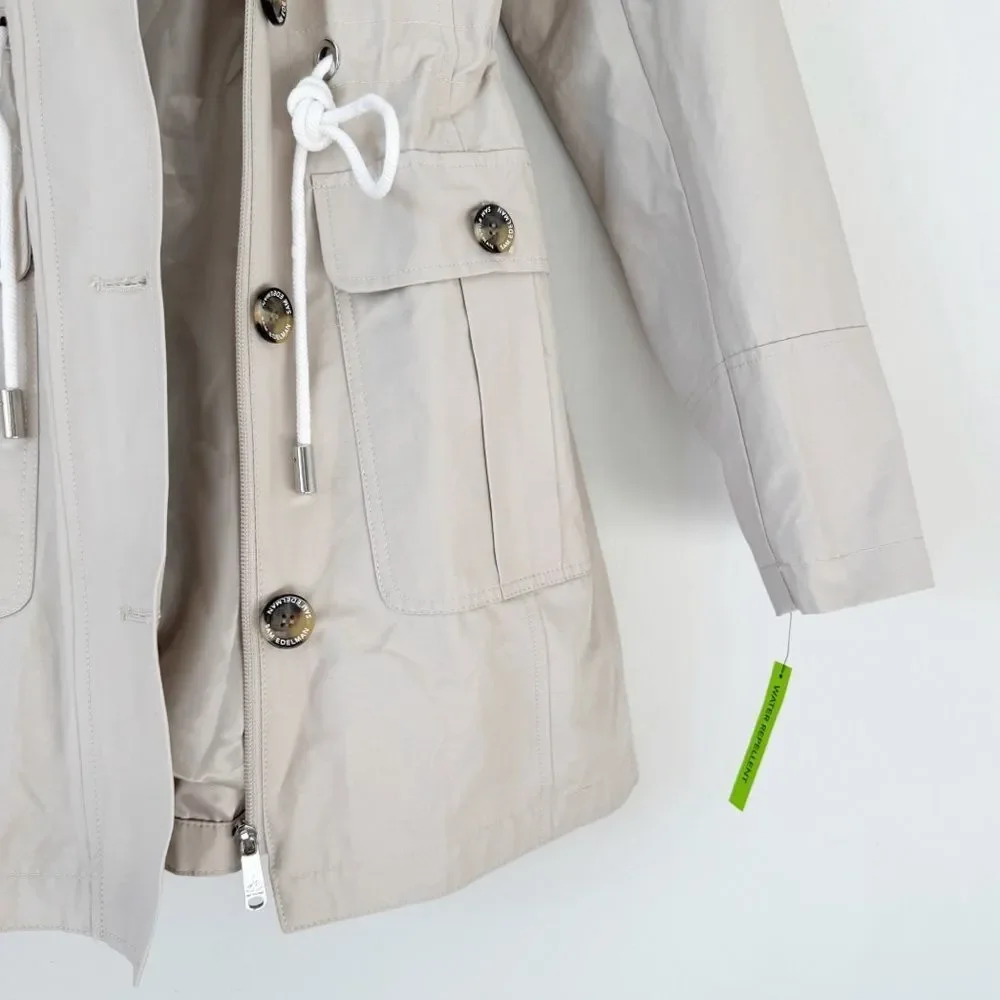 Sam Edelman Beige Drawstring Trench Coat